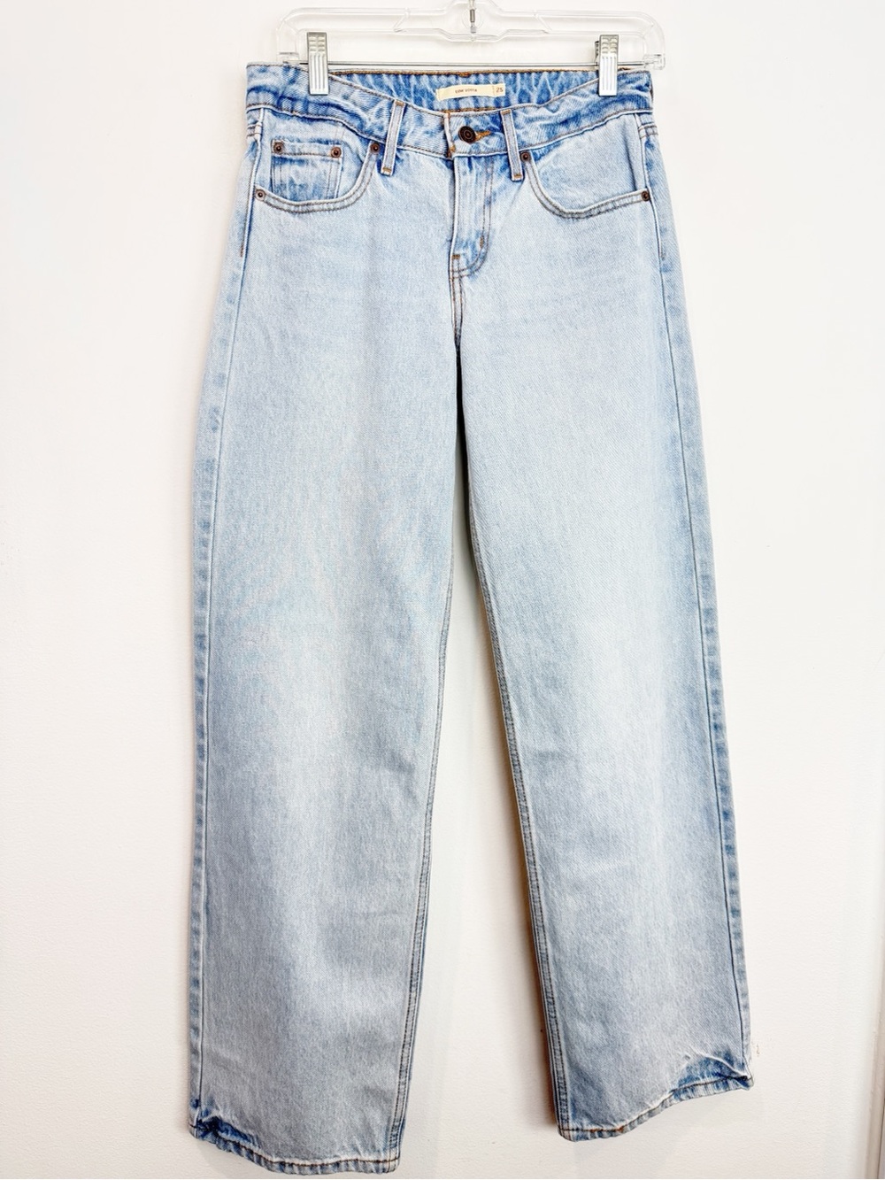 Levi’s Low Loose Jeans Womens 25x32 Light Wash Low Rise Baggy Wide Leg A5566